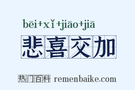 悲喜交加是什么意思的图片